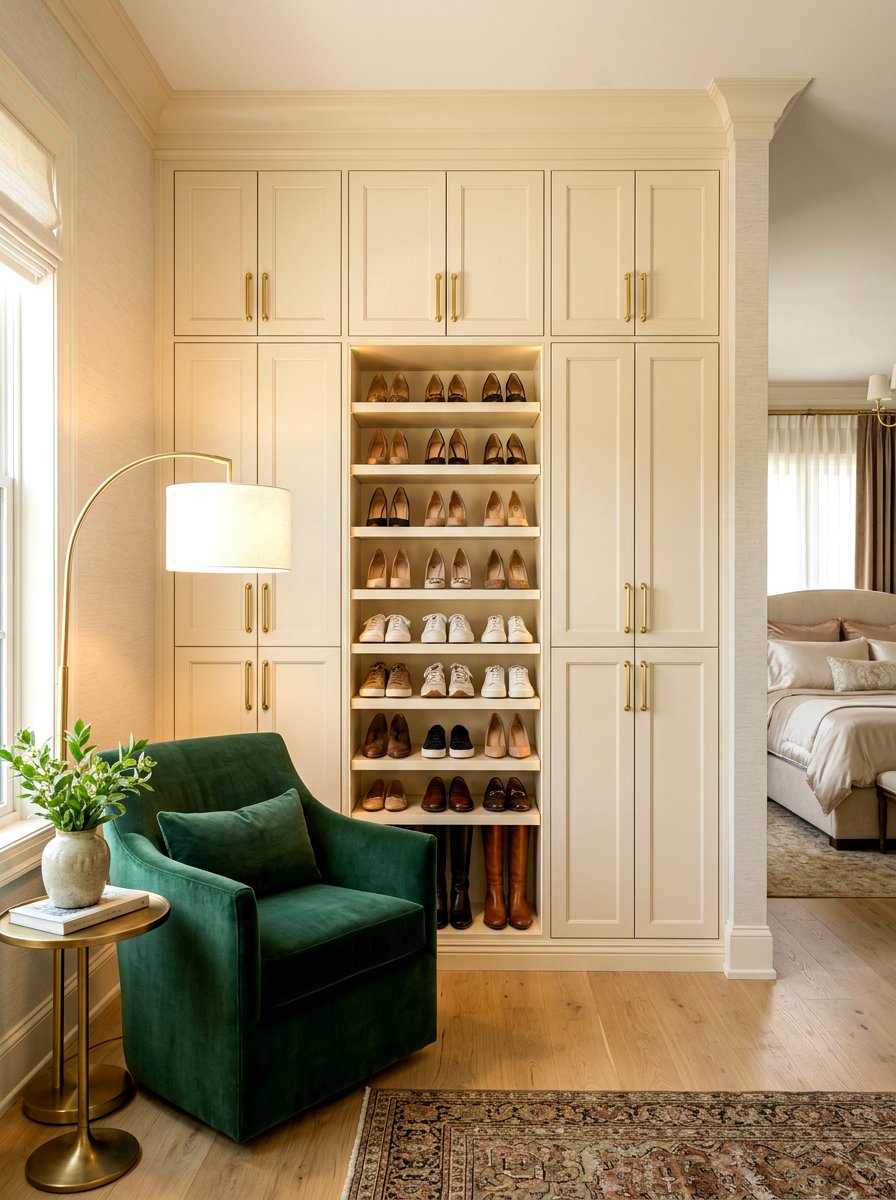 Built In Shoe Cabinet - 30 apartment shoe wall ideas