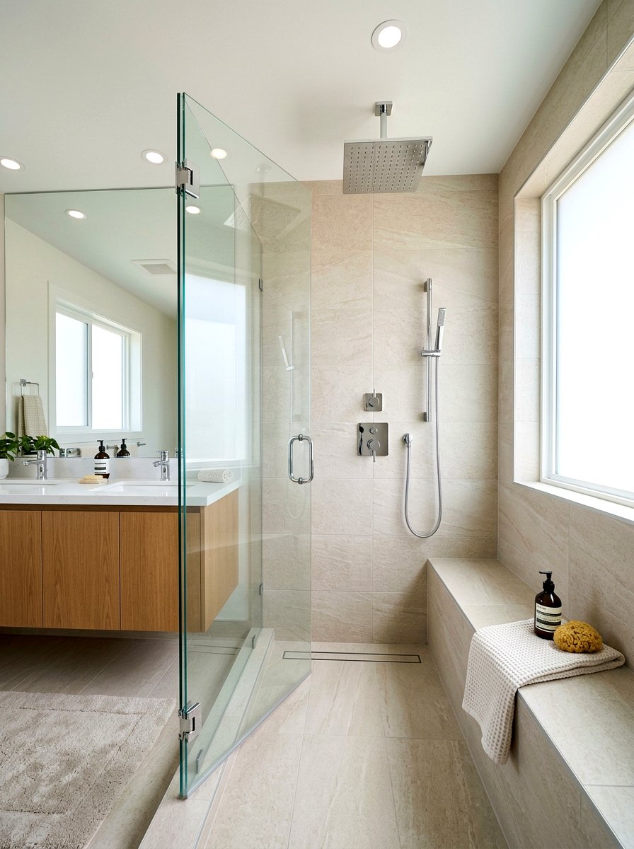 Built In Shower Bench - 30 mini spa room ideas