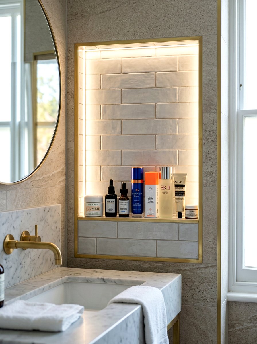 Built In Skincare Niche - 30 skincare station ideas