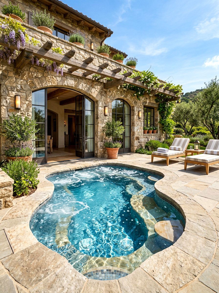 Built In Spa Pool - 30 spa pool backyard ideas