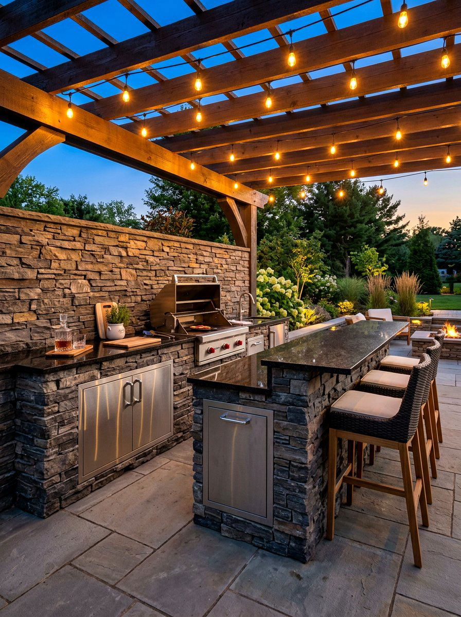 Built In Stone Cabinet - 30 patio storage cabinet ideas