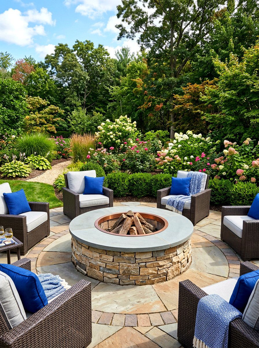Built In Stone Fire Pit - 30 modern fire pit ideas