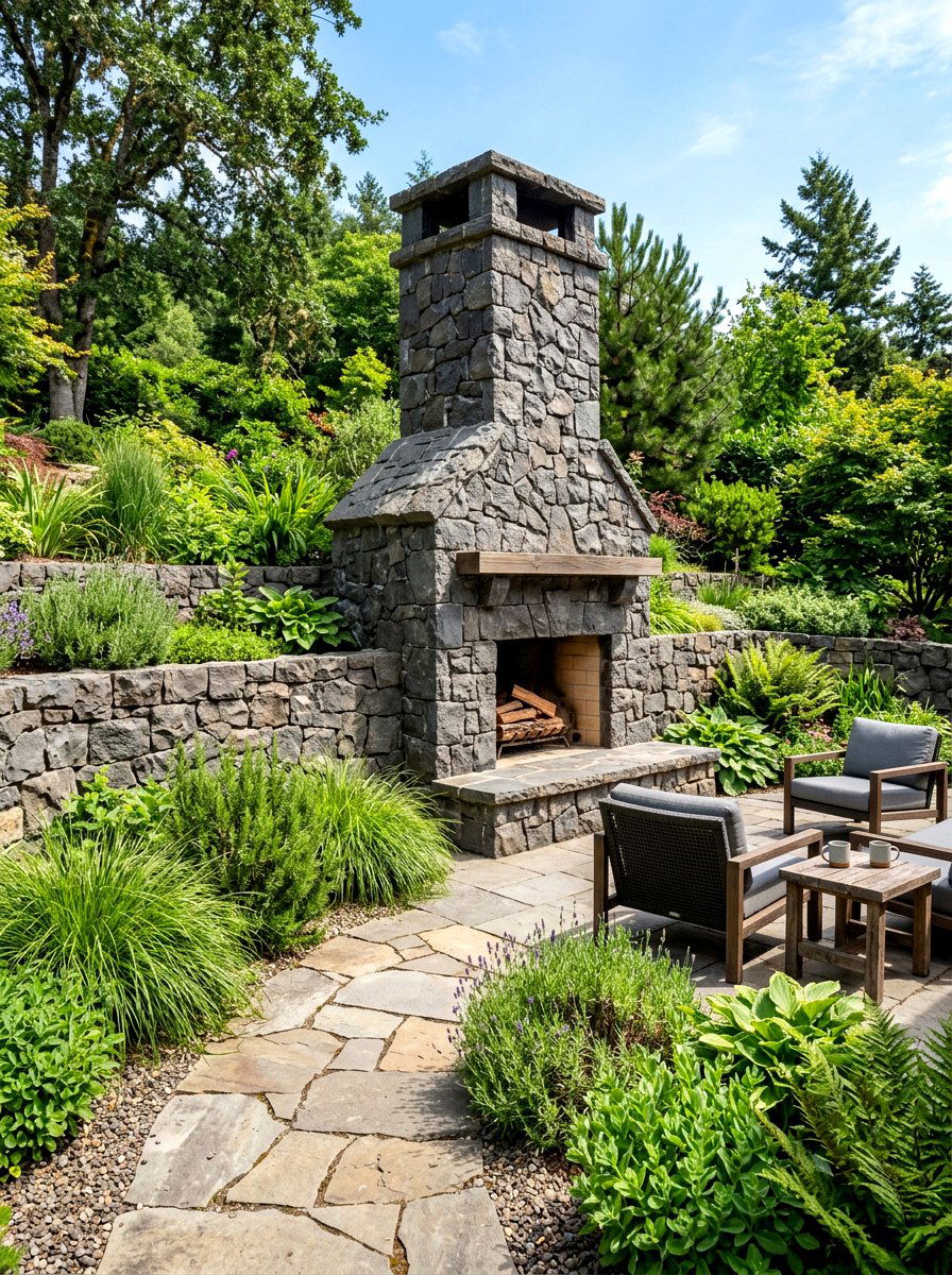 Built In Stone Outdoor Fireplace - 30 modern outdoor fireplace ideas