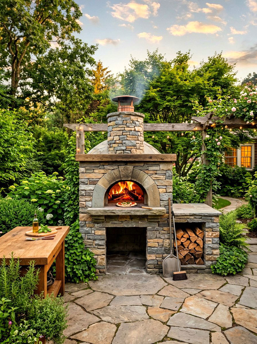 Built In Stone Pizza Oven - 30 pizza oven patio design ideas