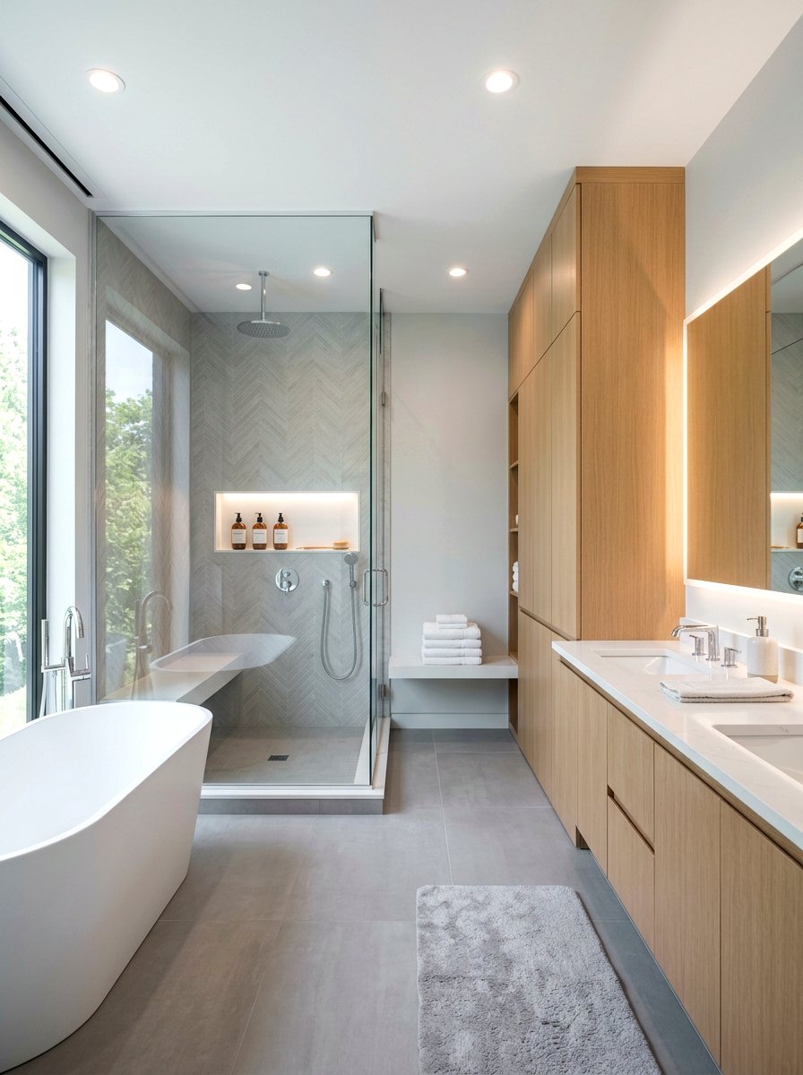 Built In Storage - 30 master bathroom ideas
