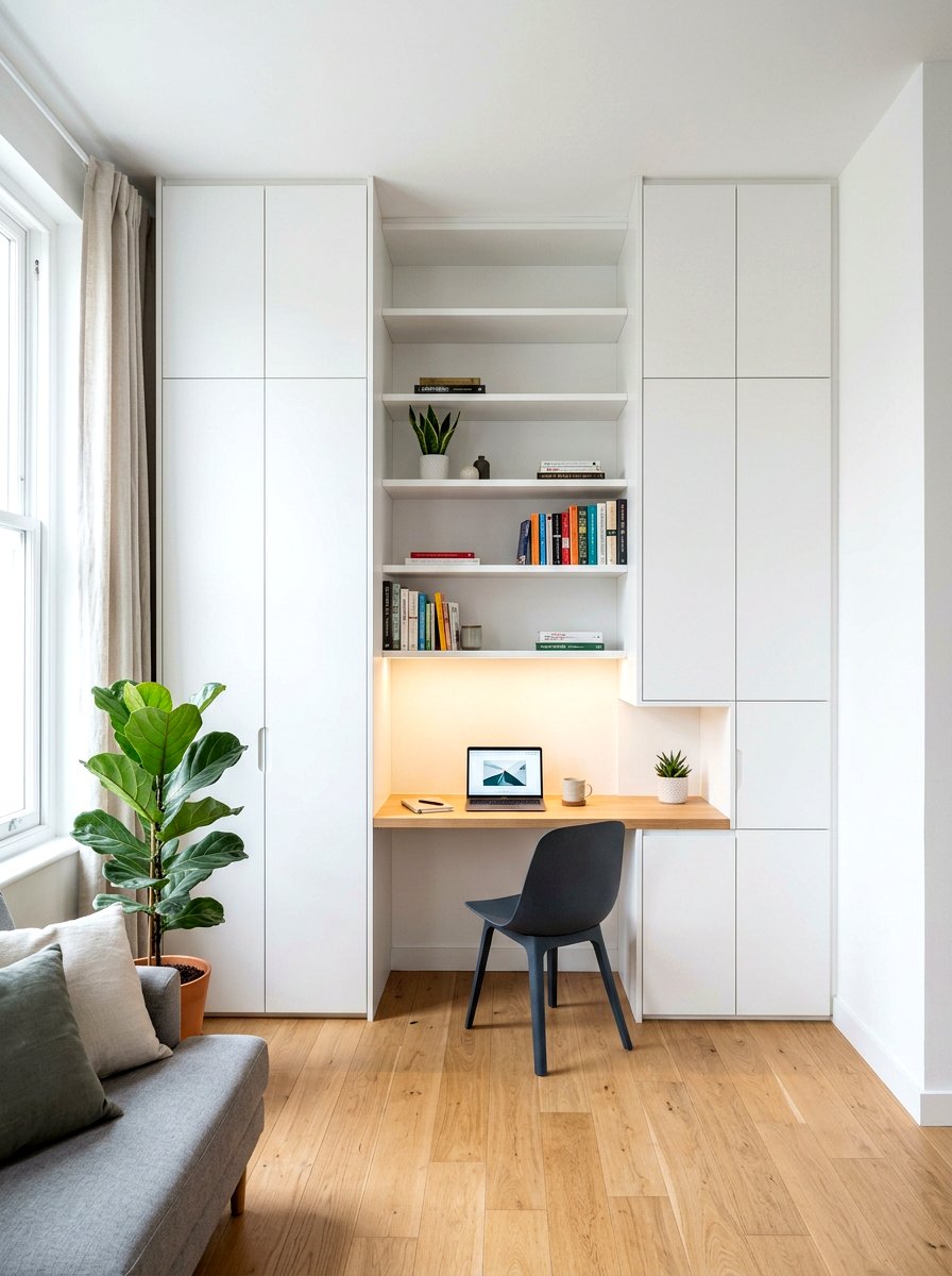 Built In Storage Alcove Studio - 30 alcove studio apartment ideas
