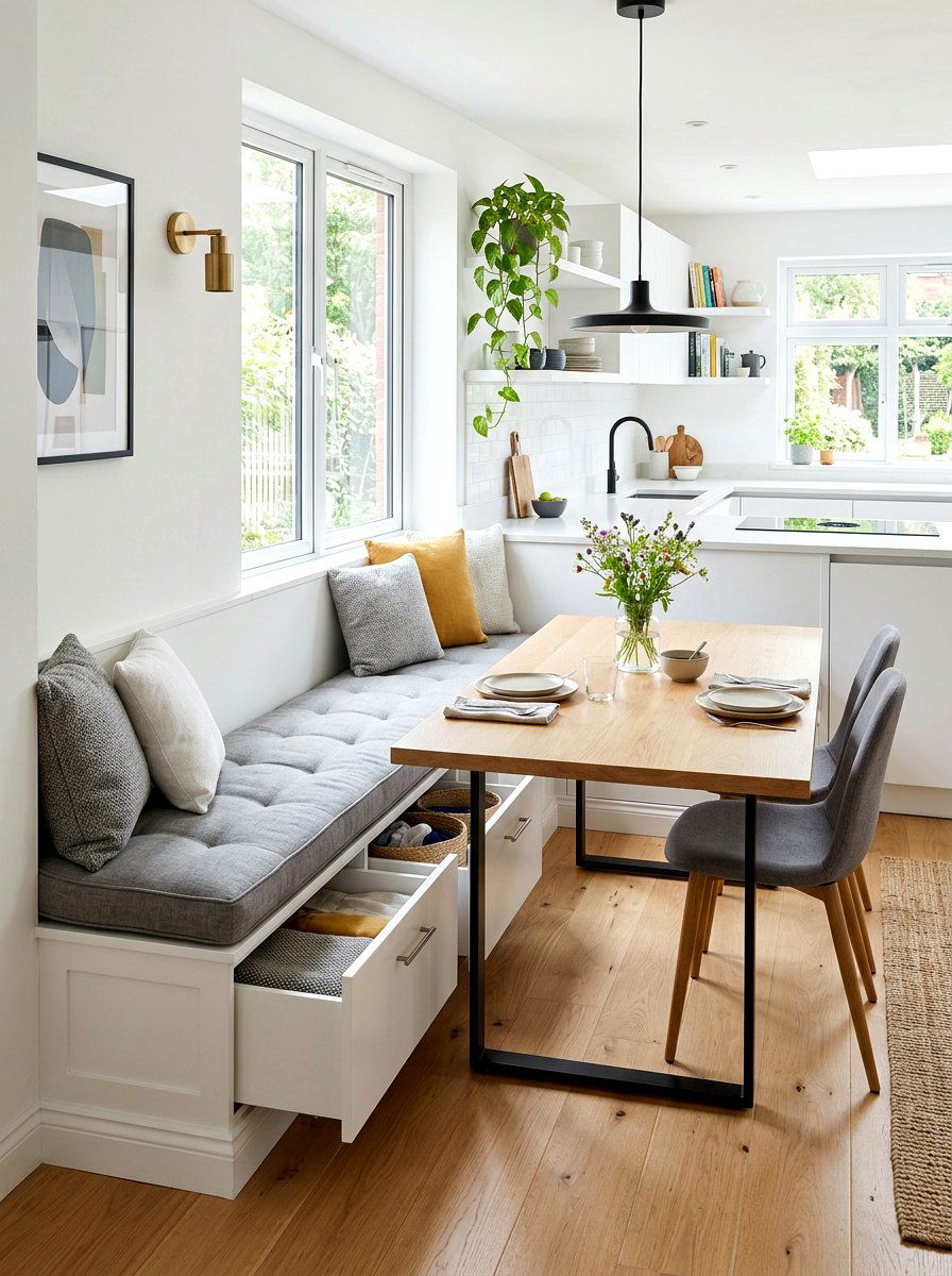 Built In Storage Banquette - 30 banquette dining room aesthetic ideas