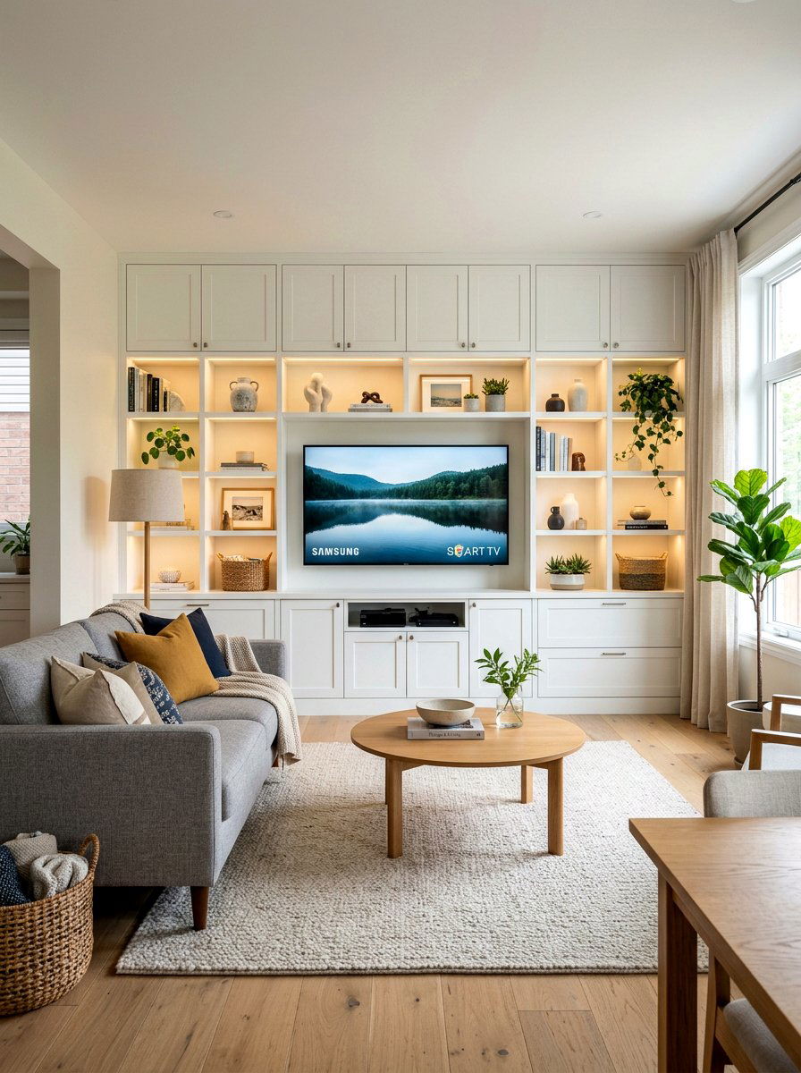 Built In Storage Living Room - 30 condo living room ideas