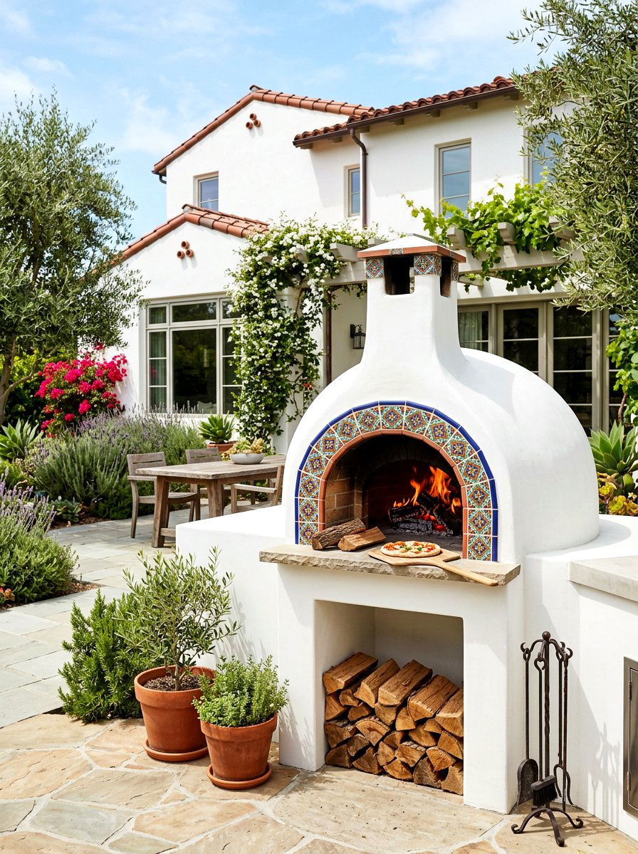 Built In Stucco Pizza Oven - 30 outdoor pizza oven ideas
