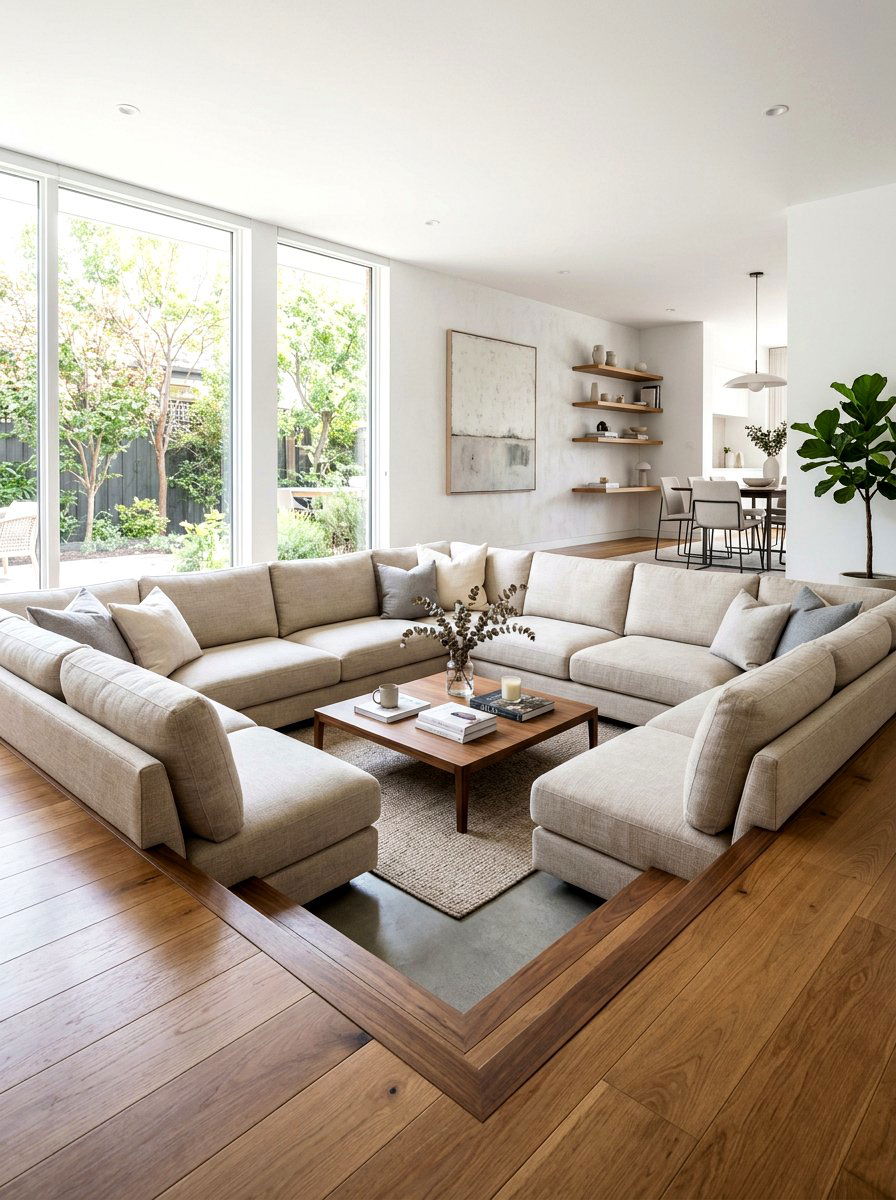 Built In Sunken Sofa - 30 sunken living room ideas