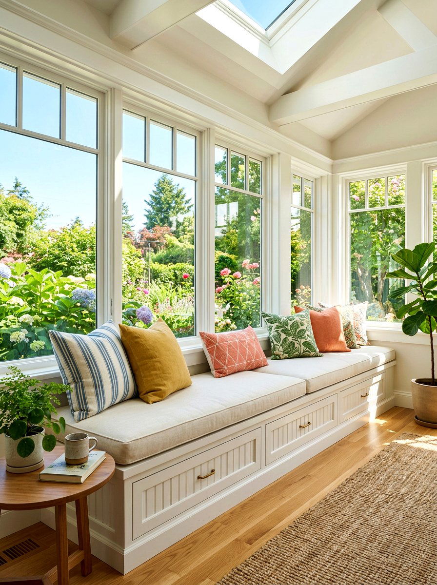 Built In Sunroom Seating - 30 enclosed patio sunroom ideas