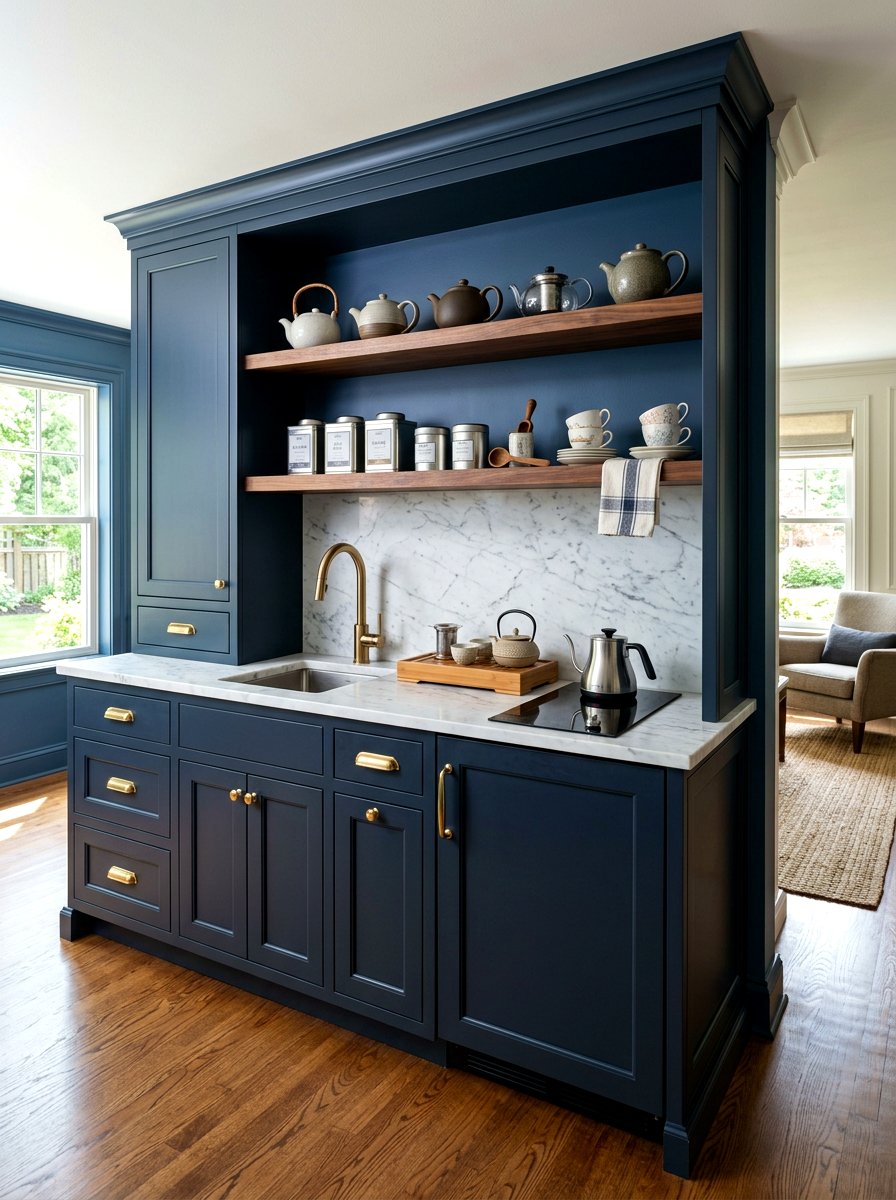 Built In Tea Bar - 30 tea station ideas