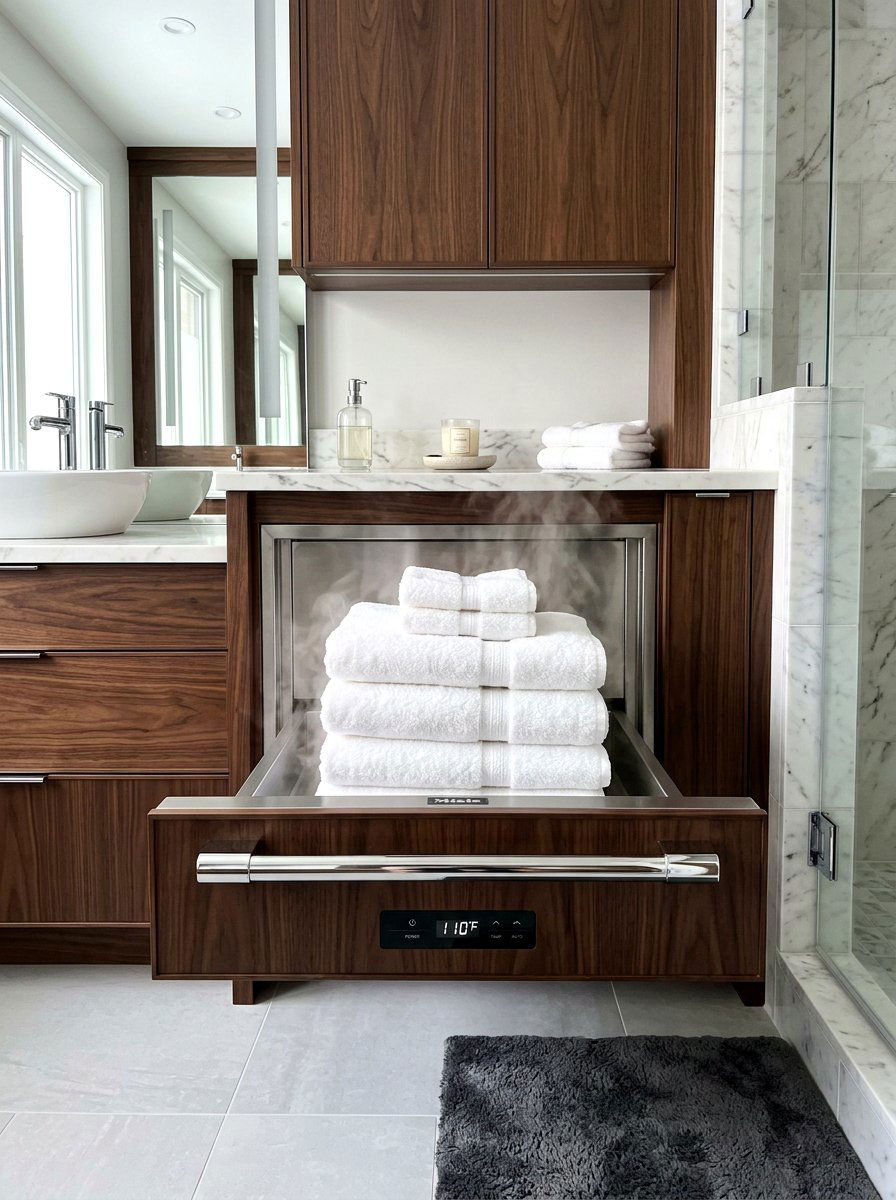 Built In Towel Warmer Drawer - 30 built in bathroom storage ideas