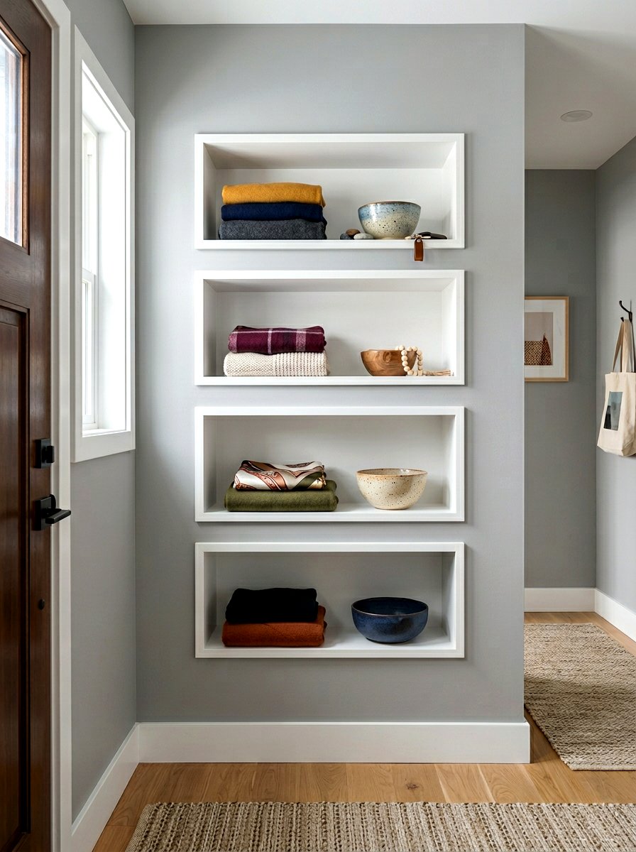 Built In Wall Cubbies - 30 small entry storage ideas