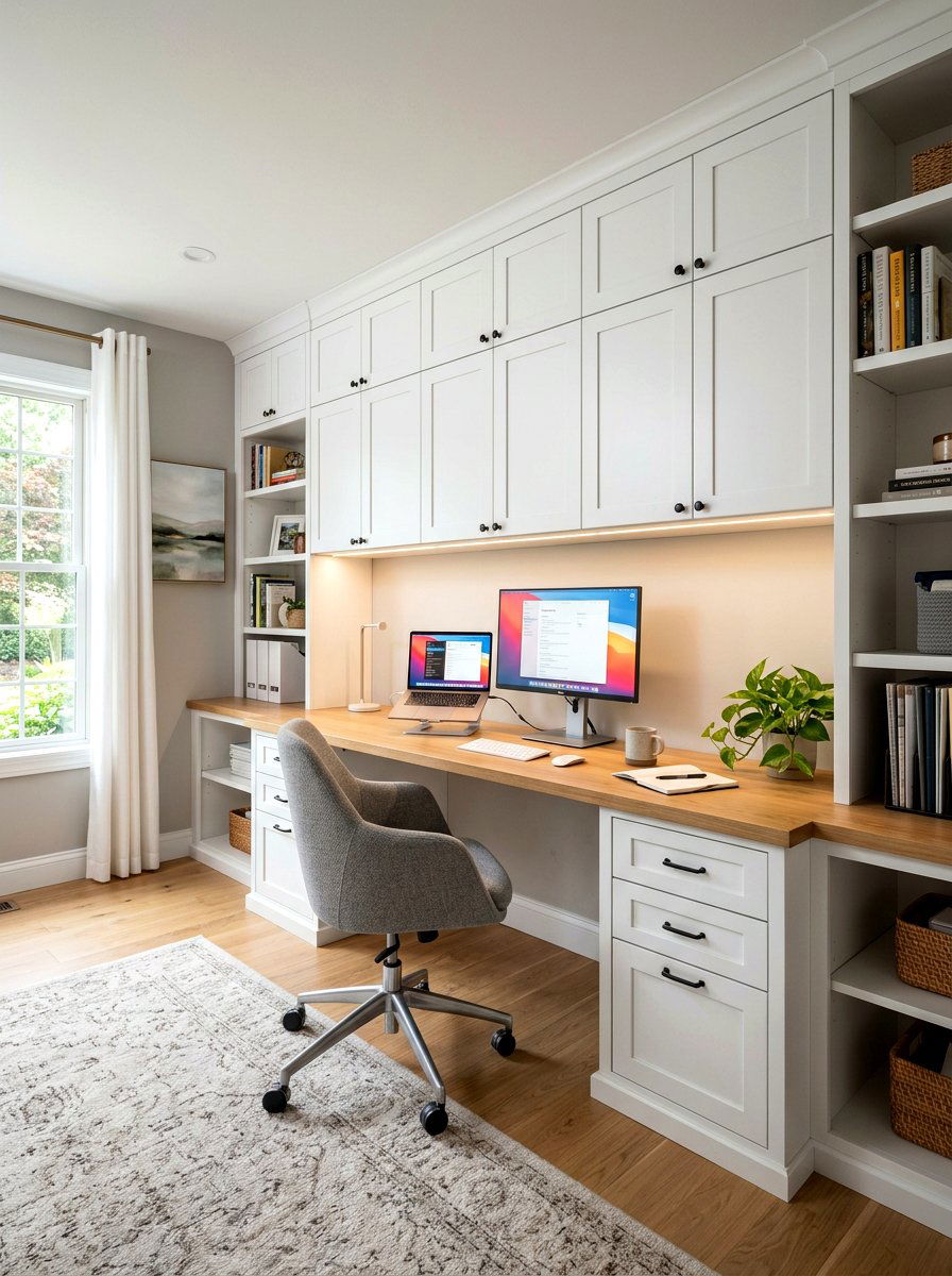 Built In Wall Desk System - 30 study room ideas