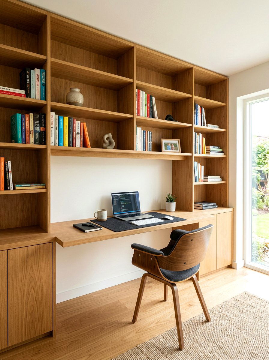 Built In Wall Desk - 30 author office ideas