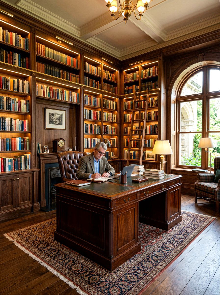 Built In Wall Library - 30 private study room ideas