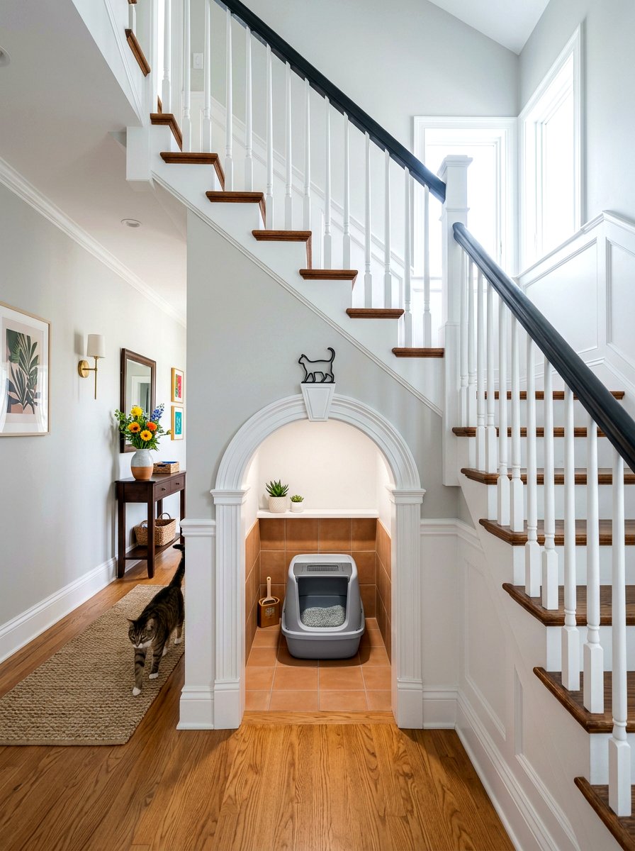 Built In Wall Litter Box Space - 30 hidden litter box furniture ideas