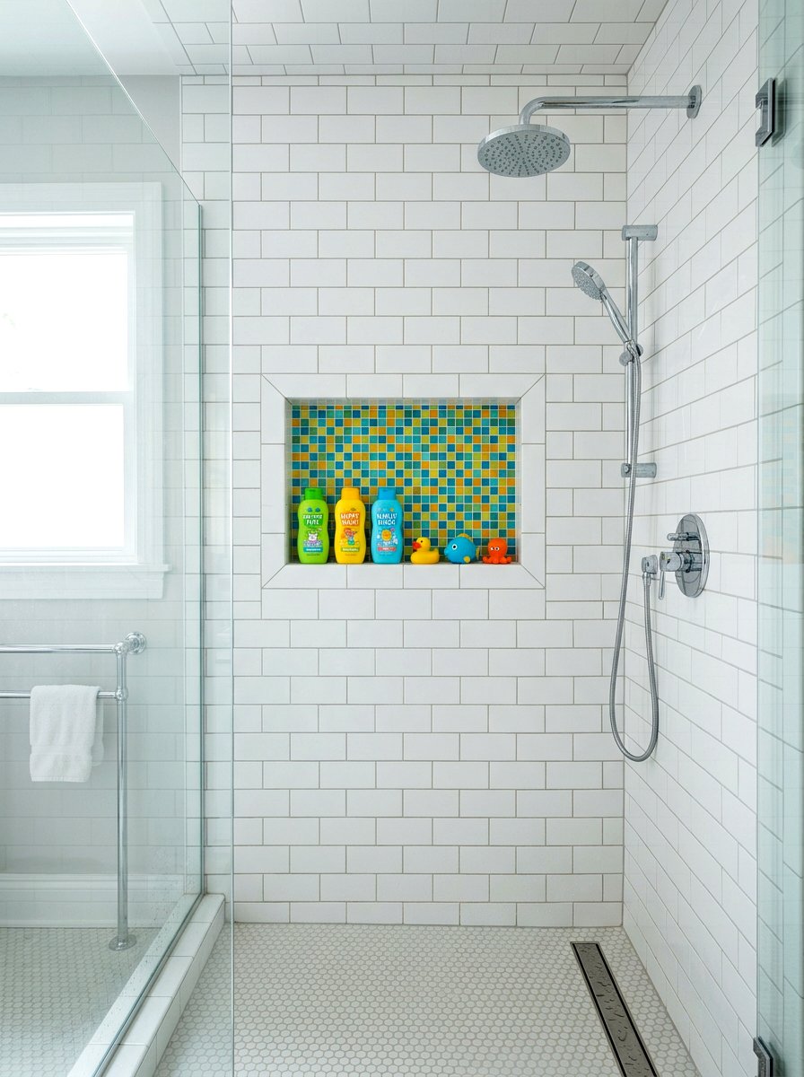 Built In Wall Niche - 30 kids bathroom decor ideas