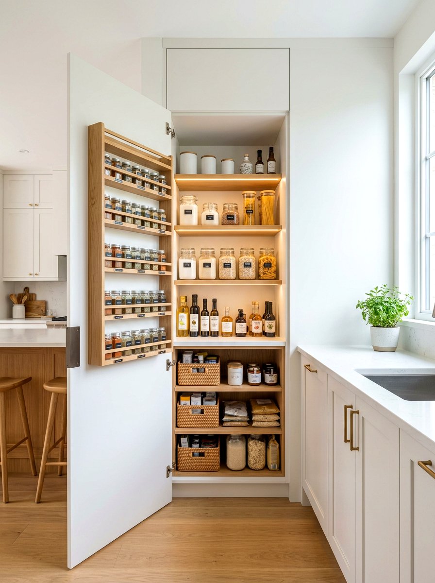 Built In Wall Niche Pantry - 30 hidden pantry ideas