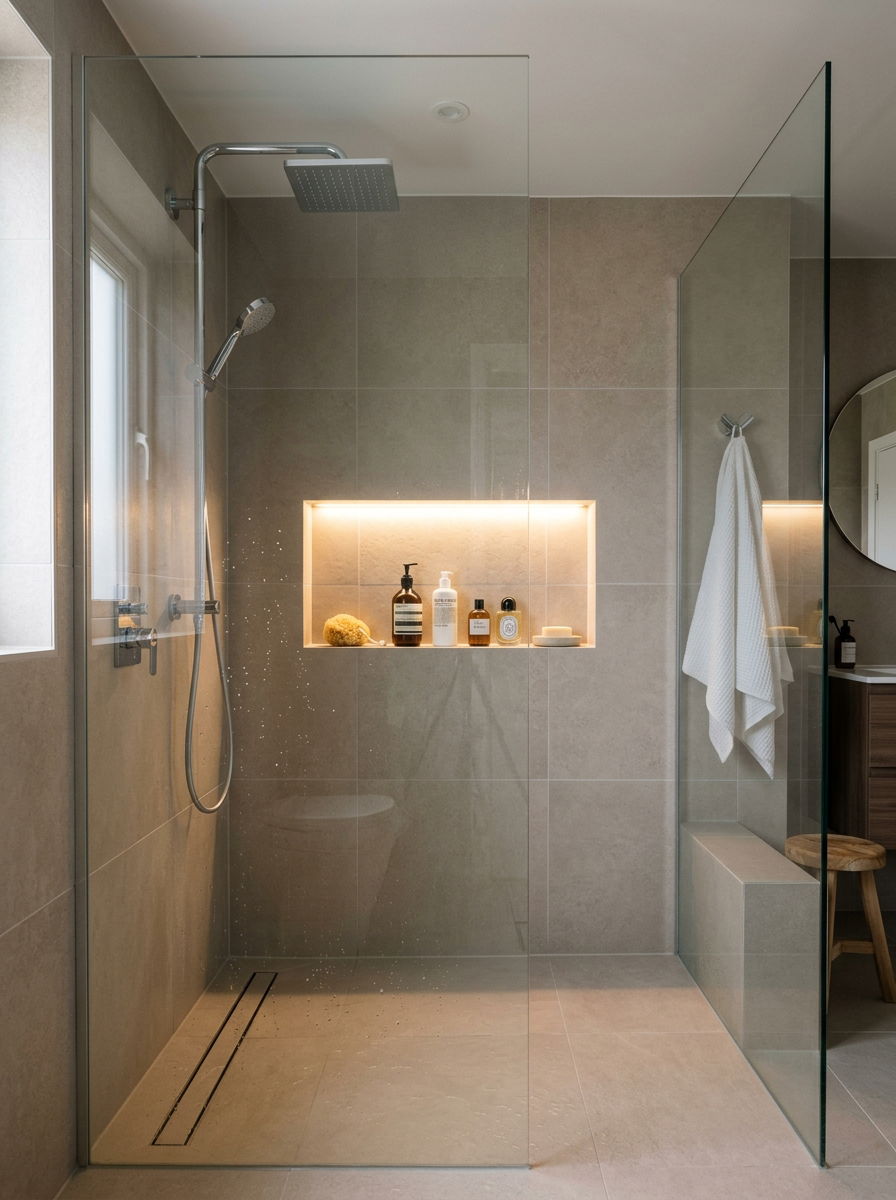 Built In Wall Niche Wet Room - 30 wet room bathroom ideas