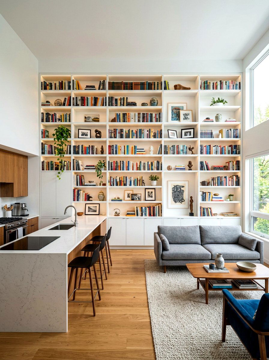 Built In Wall Shelving - 30 open concept decorating ideas
