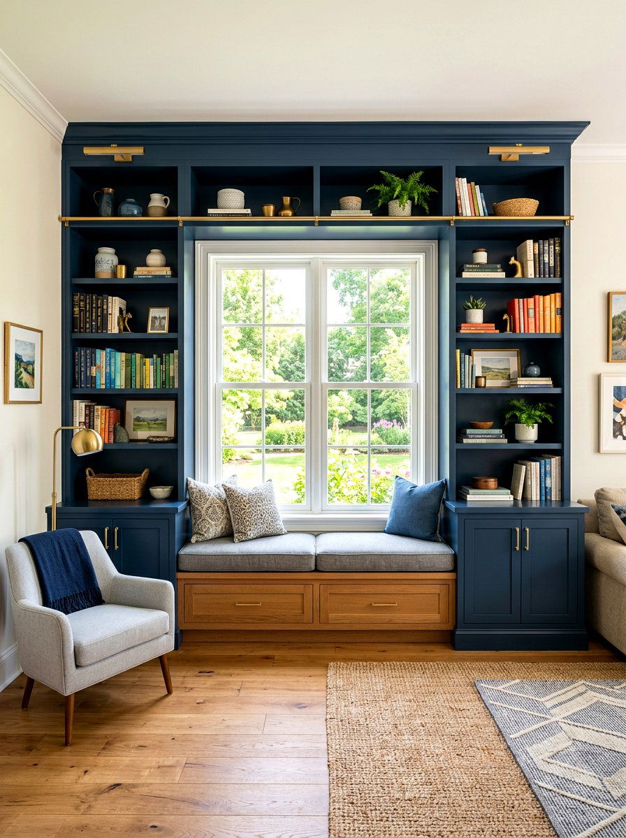 Built In Wall Shelving - 30 reading room ideas