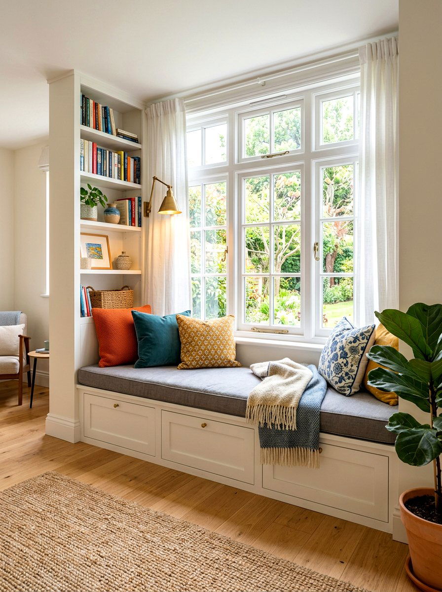 Built In Window Bench Seating - 30 sun filled sitting room ideas