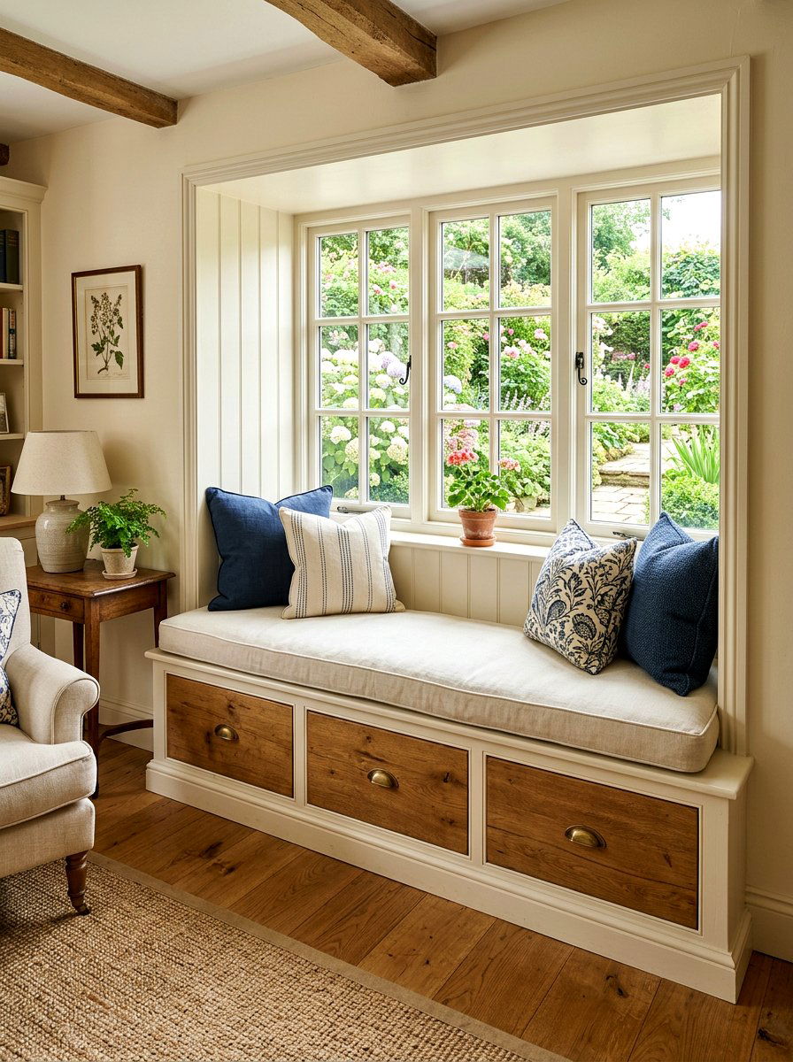 Built In Window Seat - 30 bedroom sitting area ideas