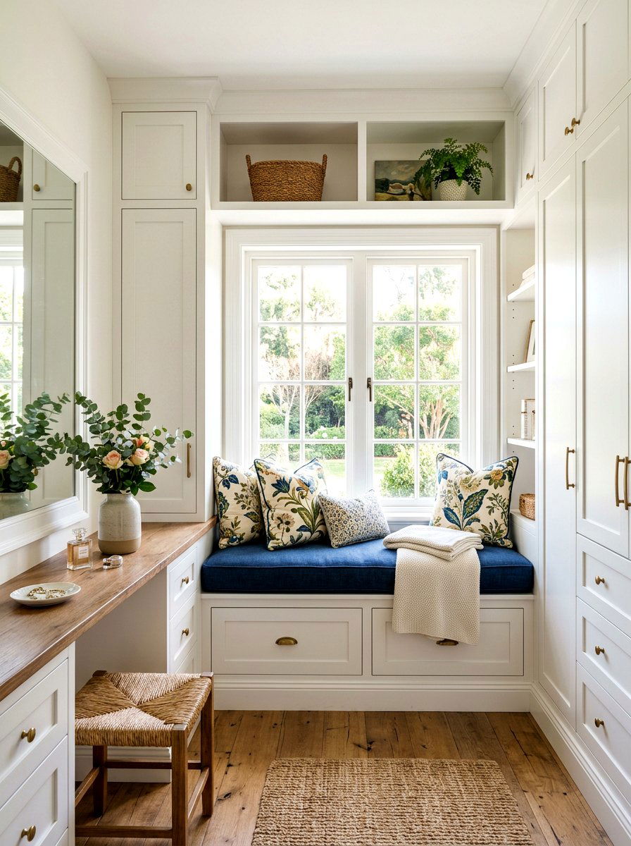 Built In Window Seat - 30 dressing room seating ideas