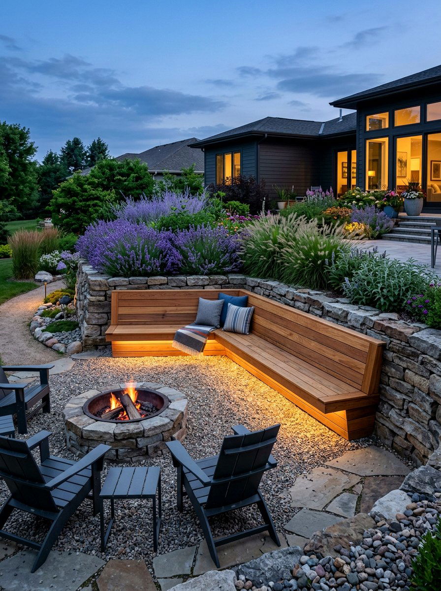 Built in Bench Seating - 30 backyard furniture ideas
