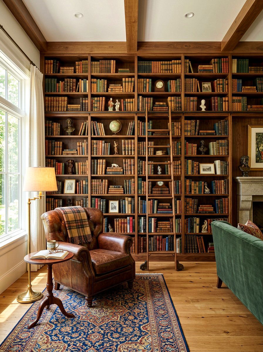 Built in Bookshelf - 30 old money living room ideas