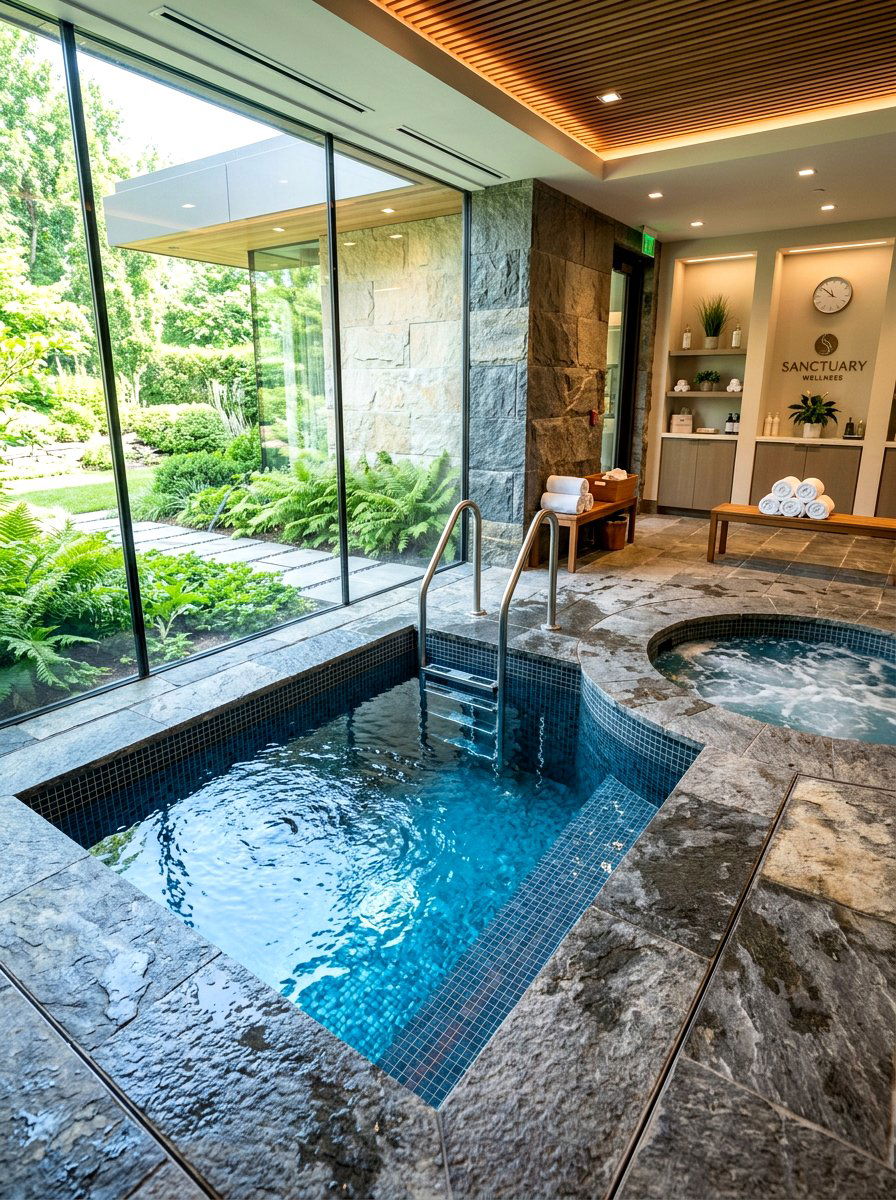 Built in Cold Plunge Pool - 30 invisible wellness bathroom ideas