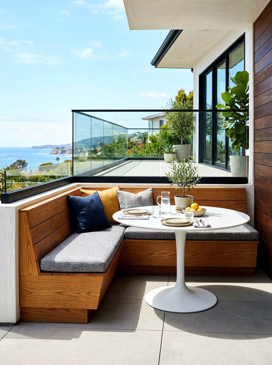 Built in Corner Banquette - 30 patio cafe corner ideas