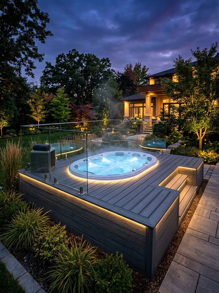 30 Hot Tub Patio Decor Ideas Aesthetic for Ultimate Relaxation