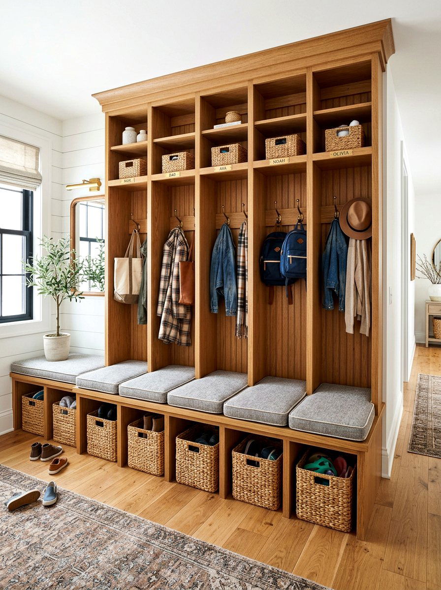Built in Mudroom Cubby - 30 family entryway ideas