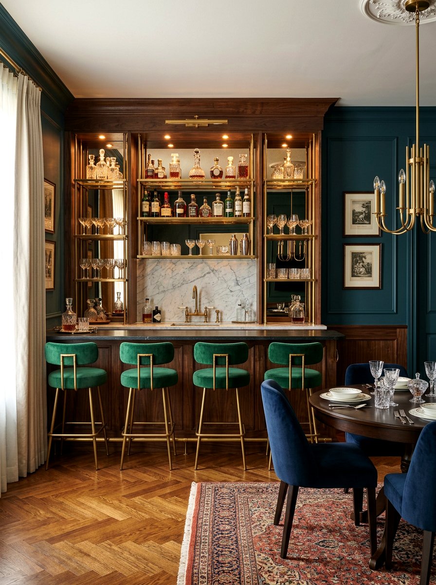 Built in bar speakeasy dining room - 30 speakeasy dining room ideas