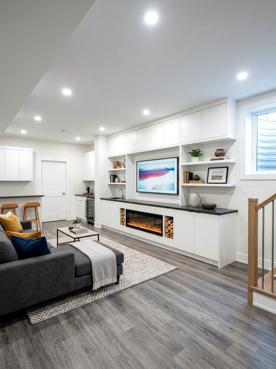 Built in basement cabinets - 30 basement storage wall ideas