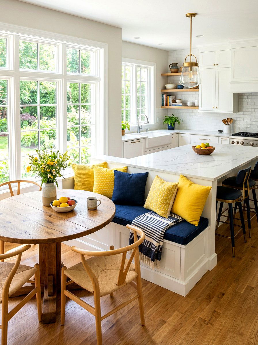 Built in bench seating - 30 island end cap ideas