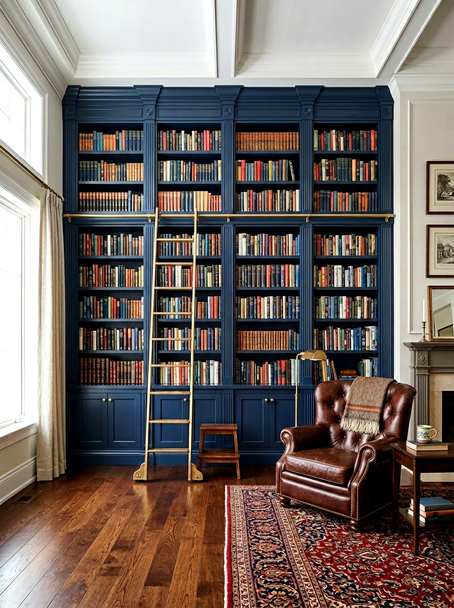 Built in bookcase - 30 long wall decor ideas