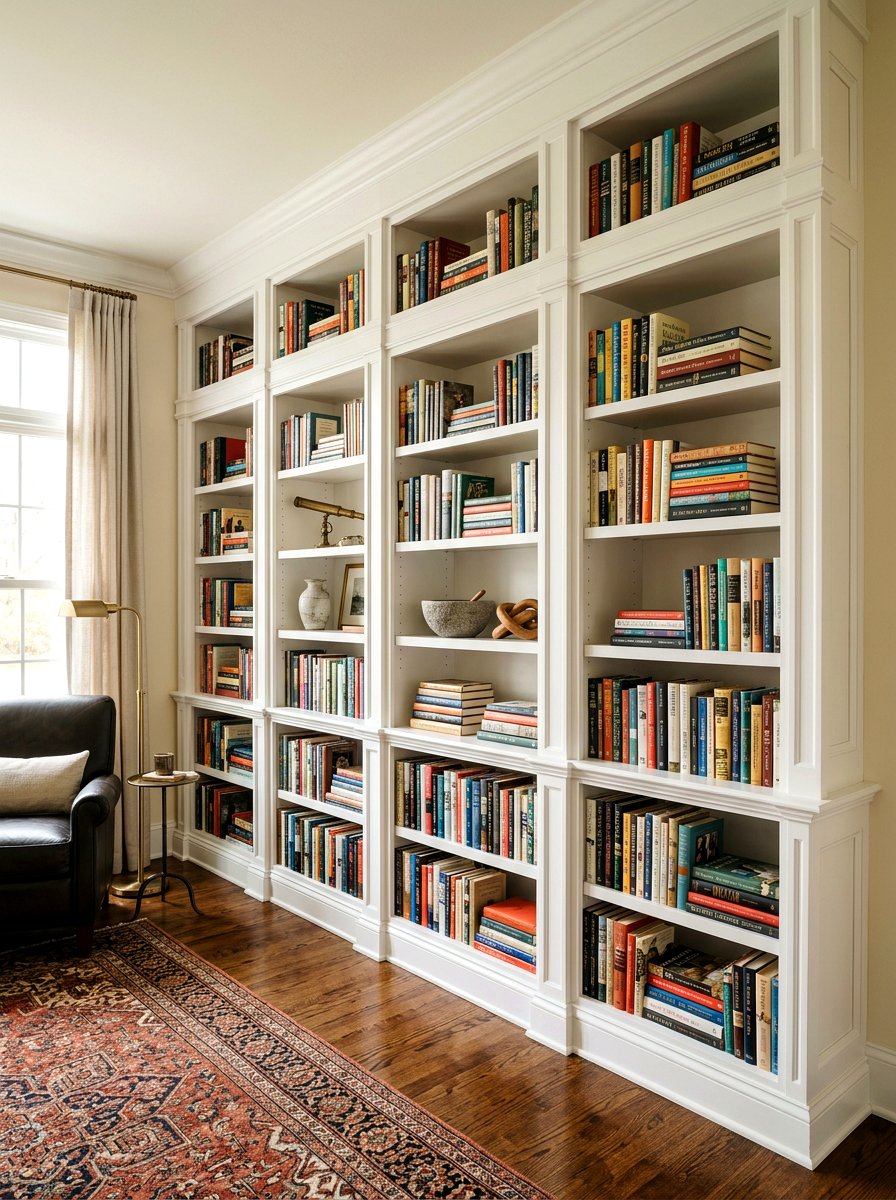 Built in bookshelf - 30 minimalist shelf styling ideas