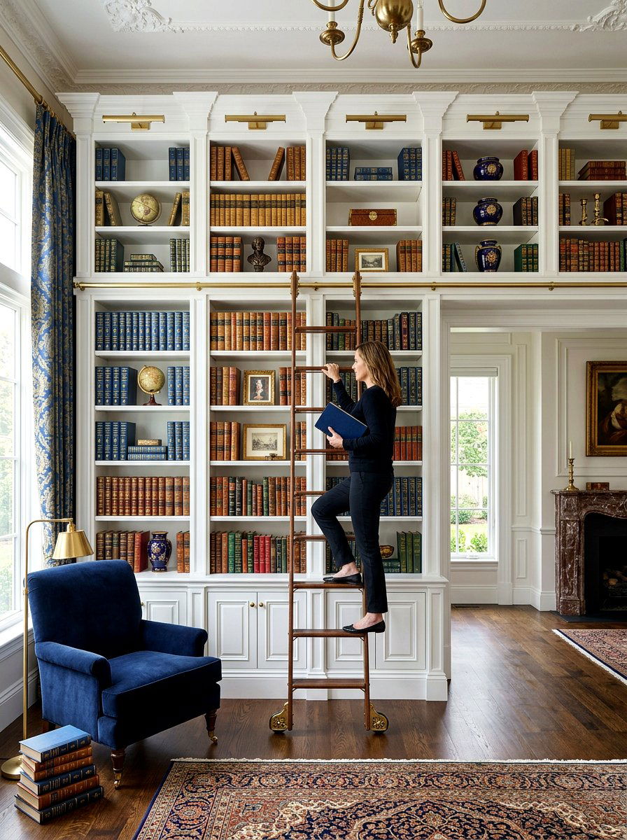 Built in bookshelves - 30 office shelving styling ideas