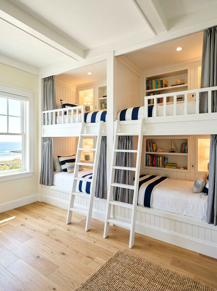 Built in bunk beds - 30 shared kids room ideas