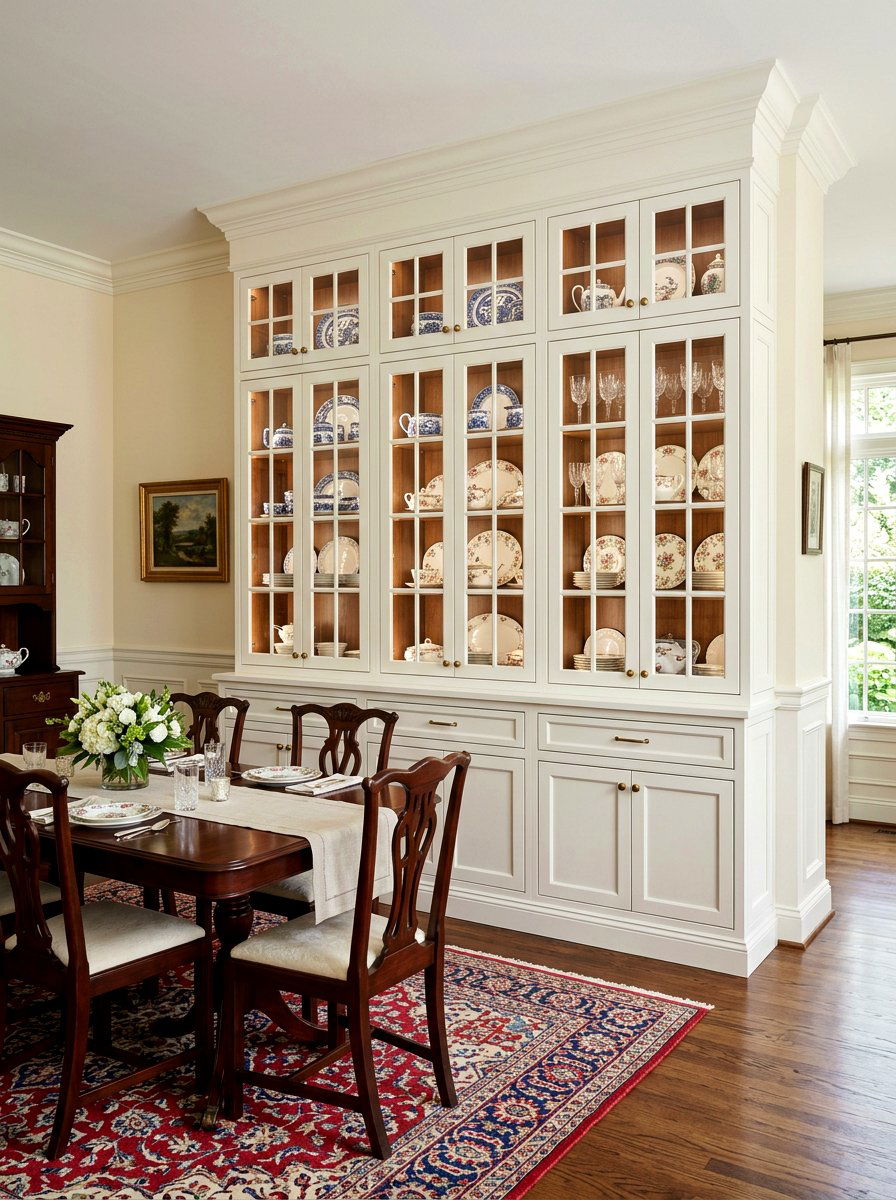 Built in china cabinet - 30 Nancy Meyers dining room ideas