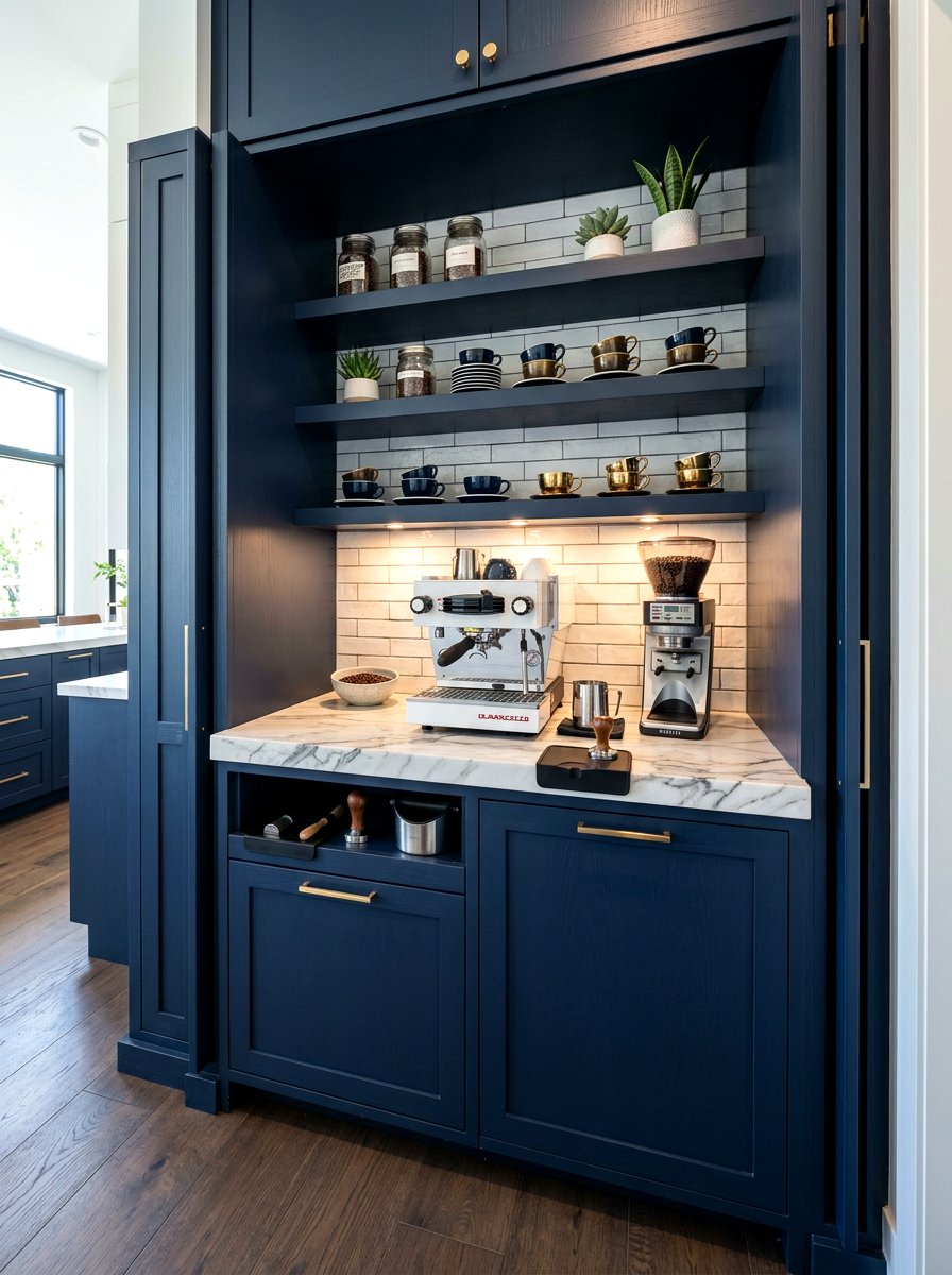 Built in coffee pantry cabinet - 30 coffee pantry wall ideas