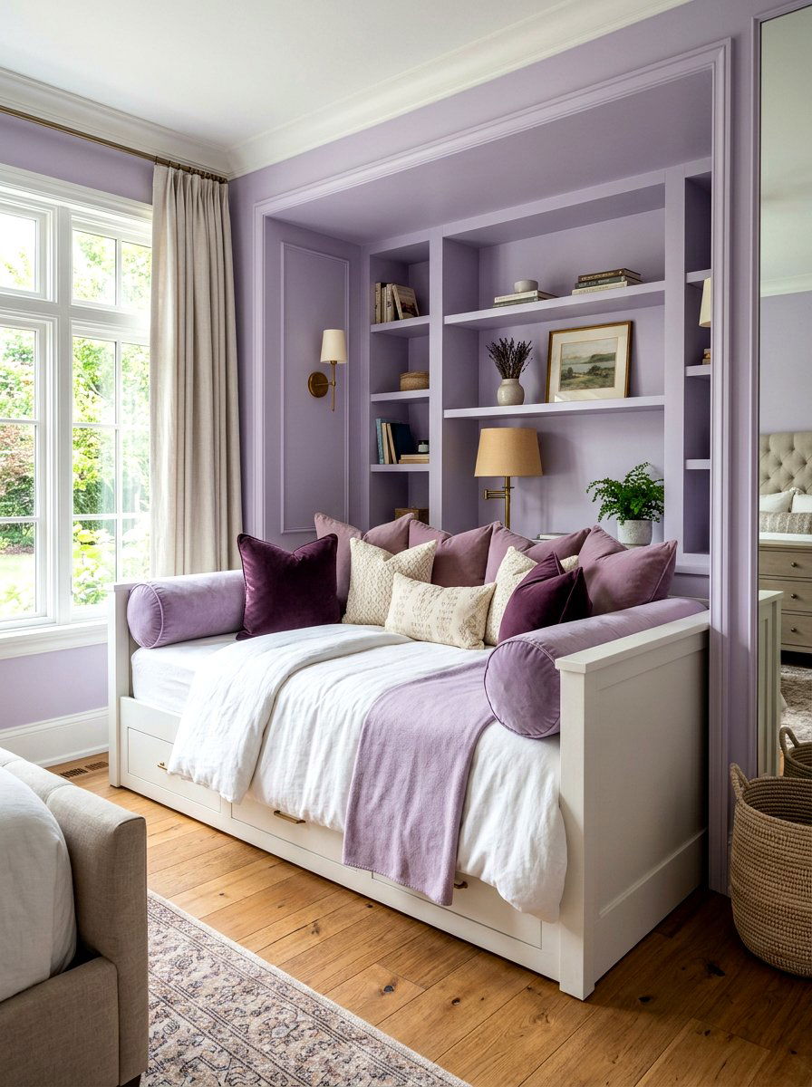 Built in daybed - 30 bedroom alcove seating ideas