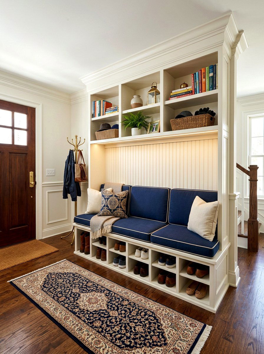 Built in entryway seating - 30 entryway makeover ideas