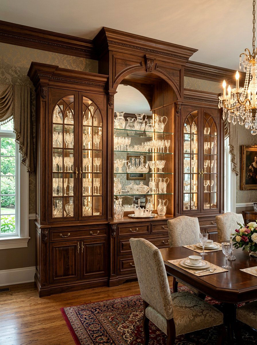 Built in hutch glassware - 30 glassware display ideas