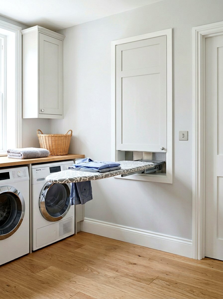 Built in ironing board - 30 small laundry room ideas