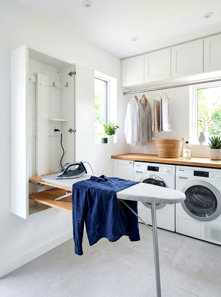 Built in ironing board - 30 mudroom laundry room ideas